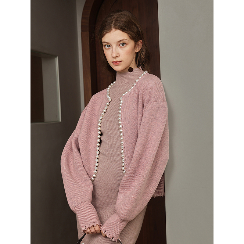 Mix Selection| 珍珠落 贝珠澳洲羊毛珍珠高级感短外套AW20W045