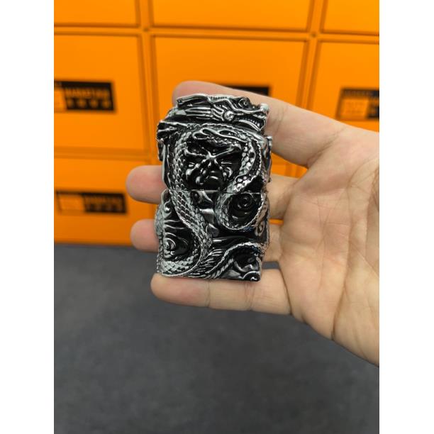 ZORRO佐罗盔甲龙王玫瑰金间黑煤油打火机防风打火机（裸机无油）