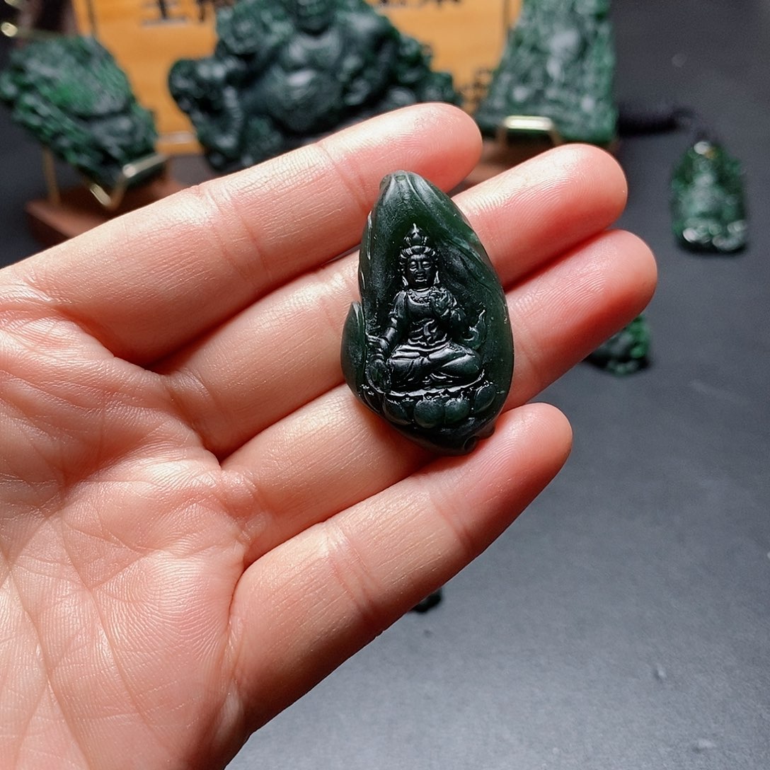 定制翡翠未镶嵌翡翠吊坠x