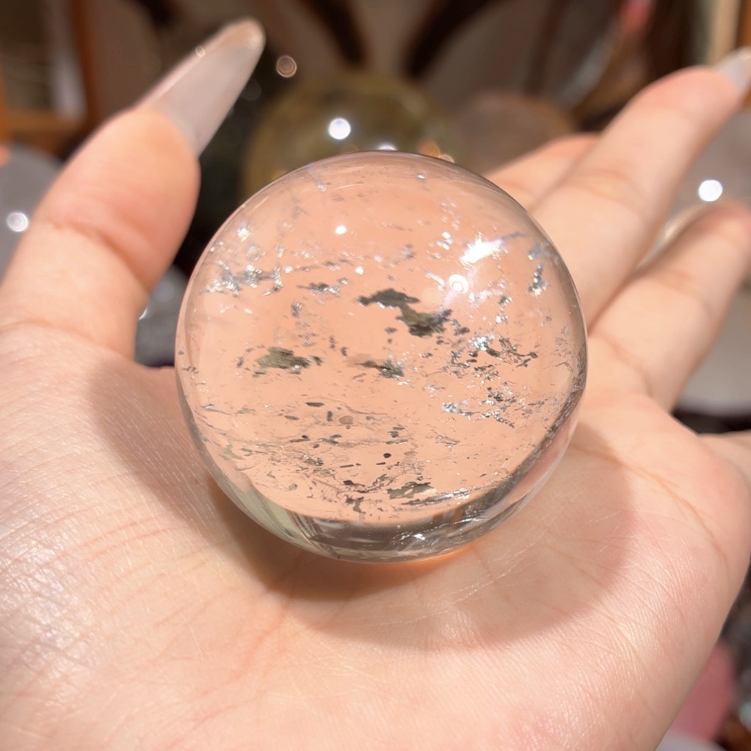 水晶珠宝半成品未镶嵌水胆露41.9mm