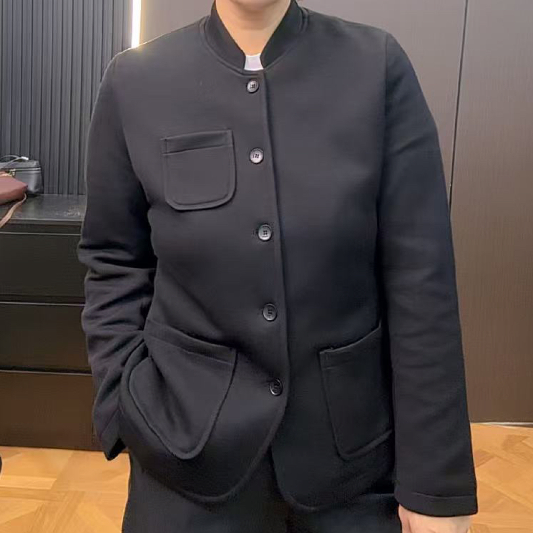 康家衣橱单排扣修身立领西服小外套2909