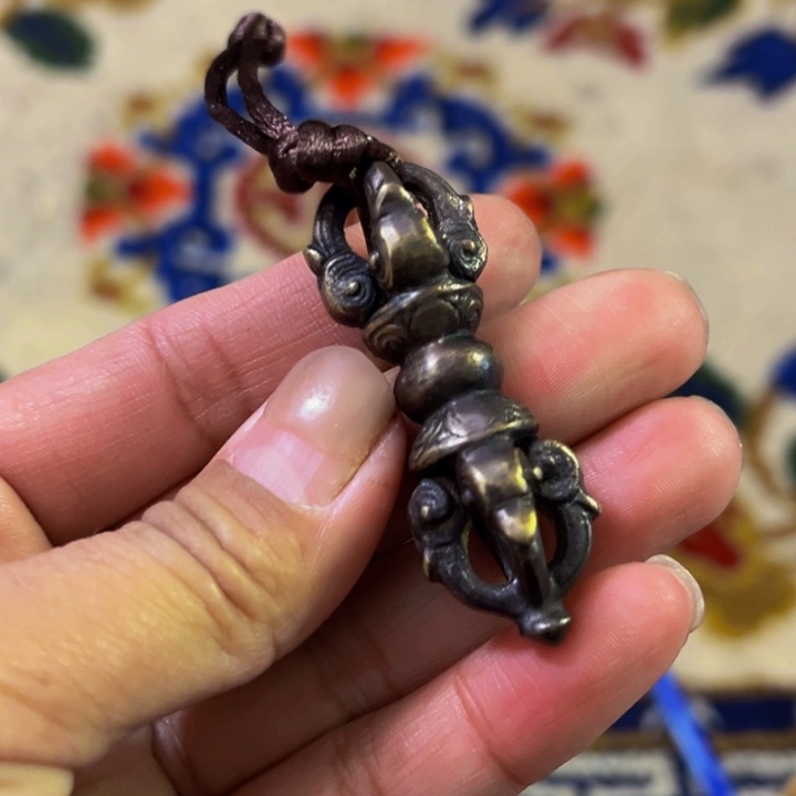 铜星月菩提吊坠项链