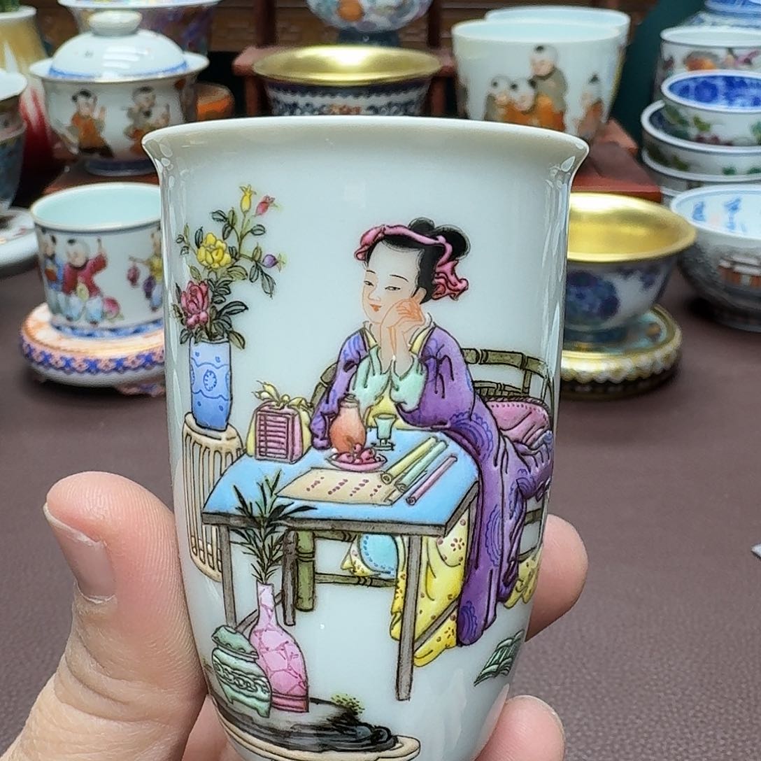 瓷片景德镇仿古手工制作精品展示