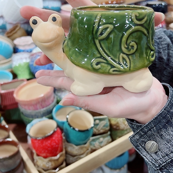 有孔，凑单福利满10元发货陶瓷多肉花盆！