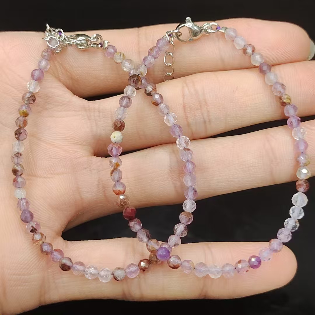 【龙龙严选】极光紫水晶DIY单圈手串X1【多样性发其一】约3mm