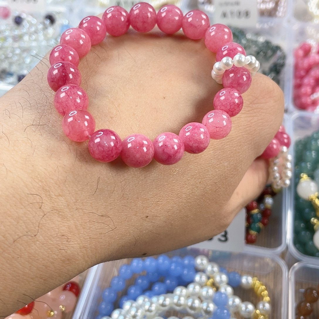 檀香木手串银S925镀金镶嵌