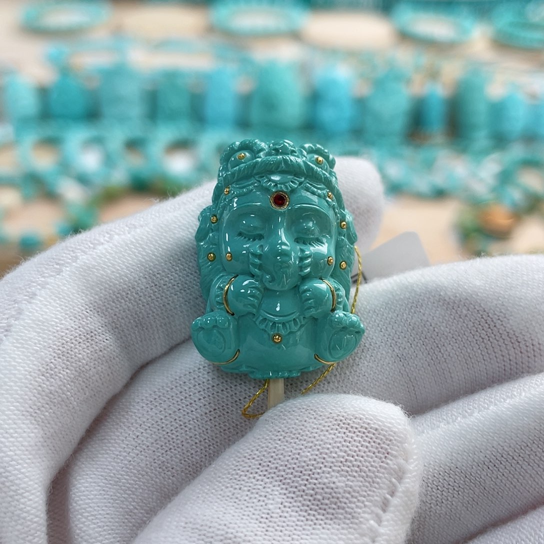 绿松石珠宝奇石未镶嵌