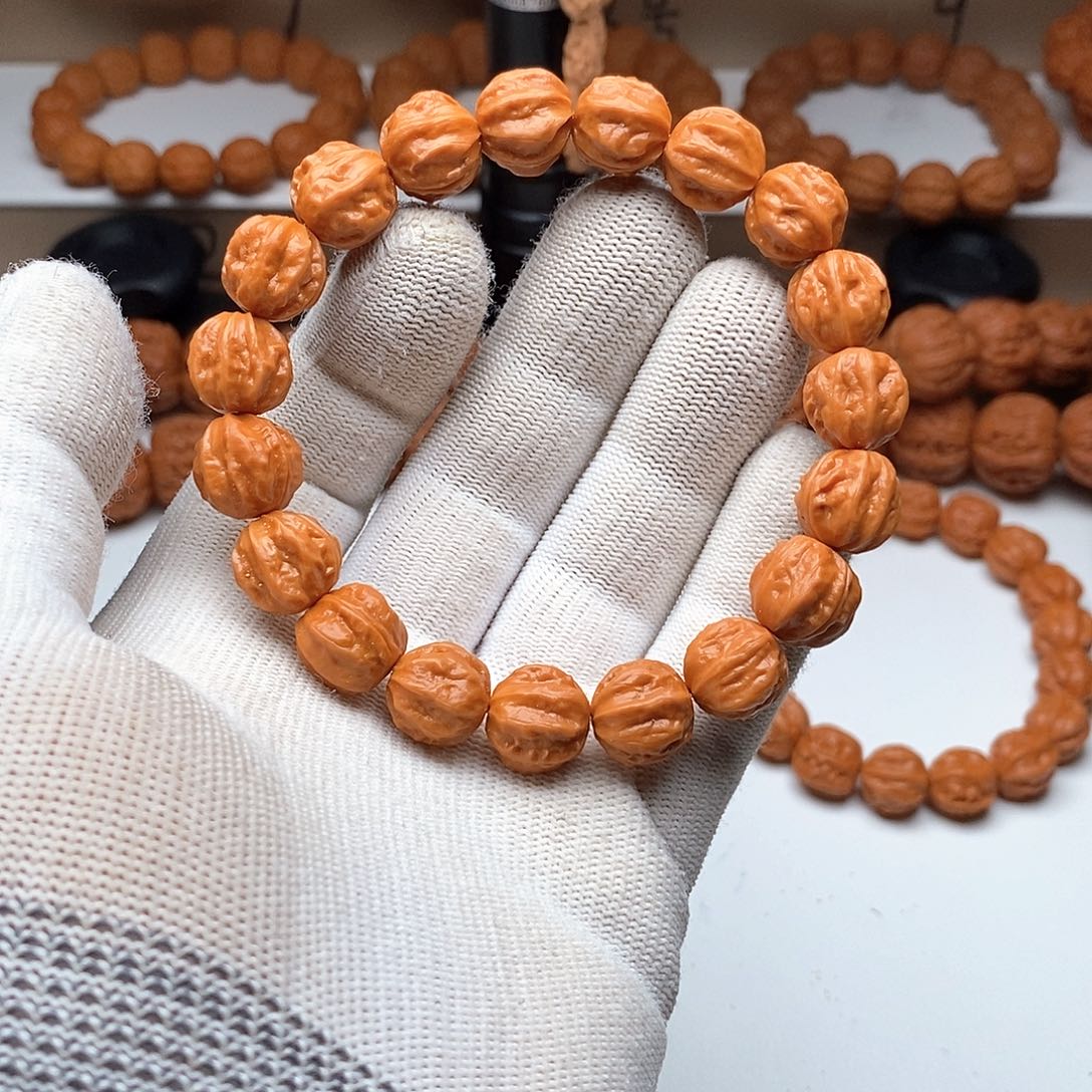 核桃文玩手串16号1.3京八棱