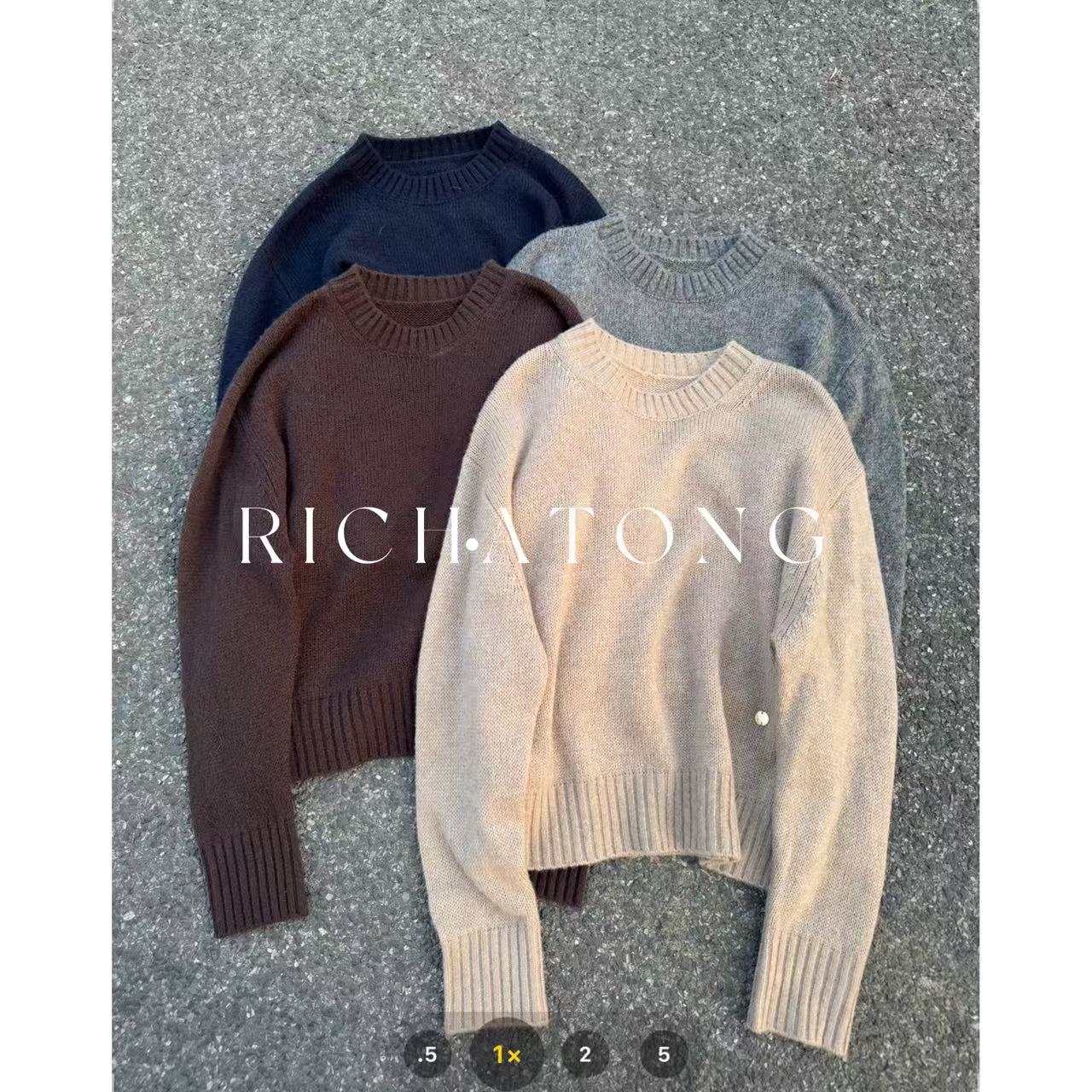 RICH ATONG.-【静止】-2025韩代款cashmere%静奢风毛衣1215