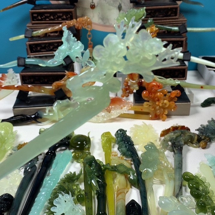 蛇纹石玉发簪未镶嵌