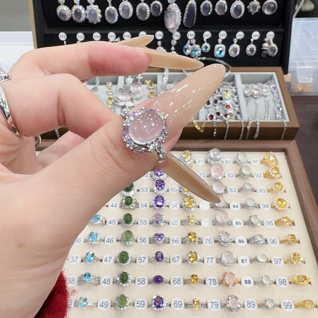 -****戒指芙蓉石银S925镶嵌