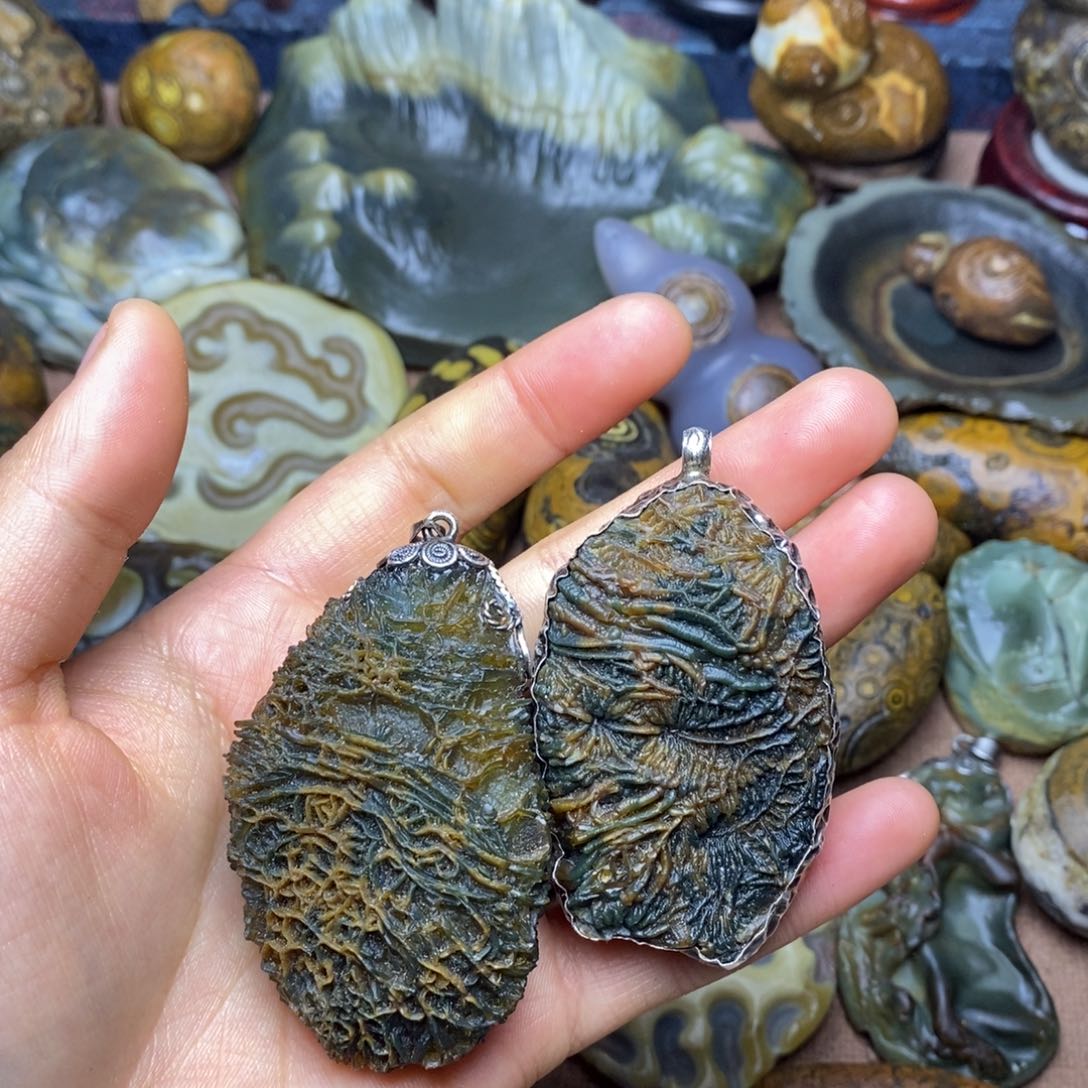 银S925蓝**卫小吊坠