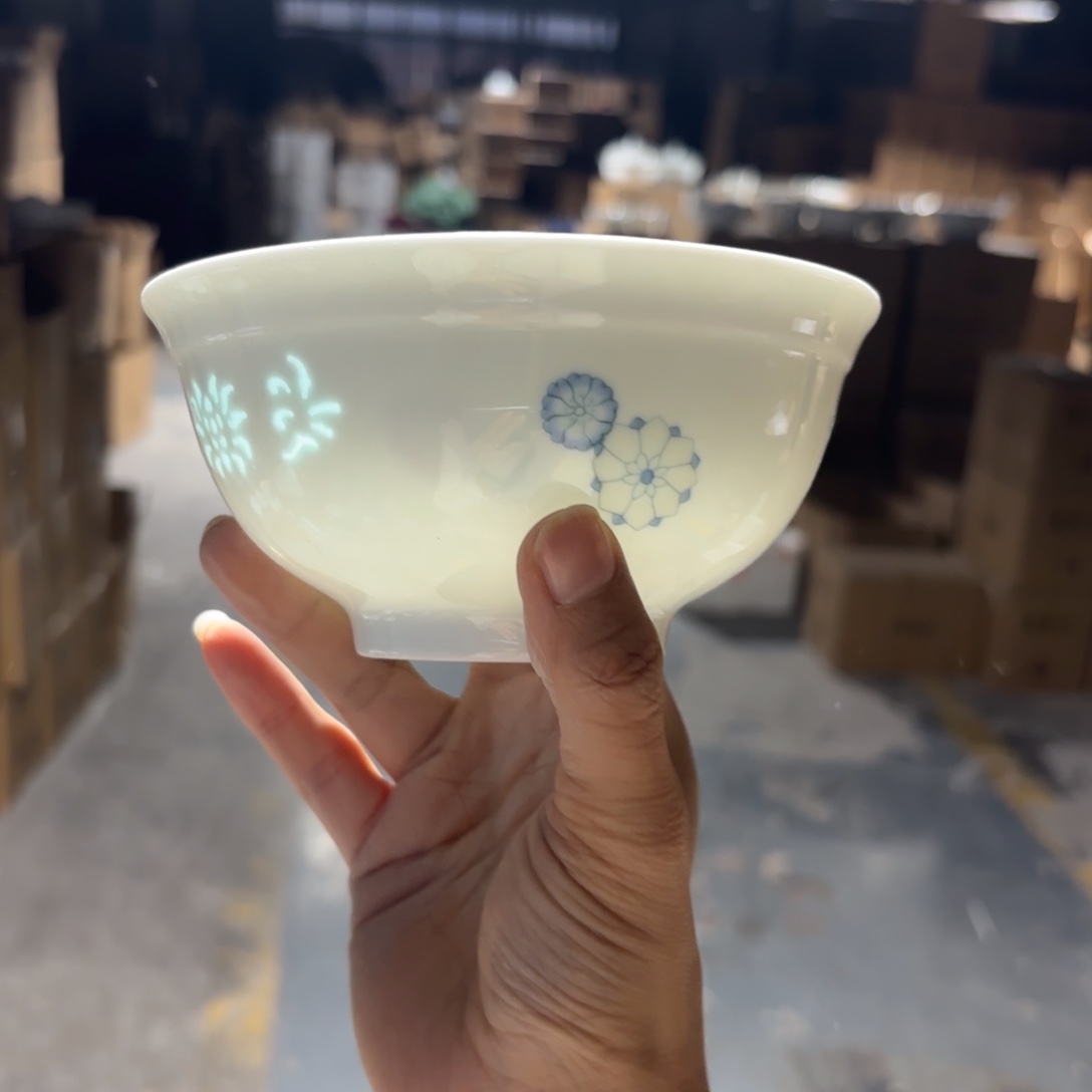 玉瓷景德镇陶瓷两只微瑕