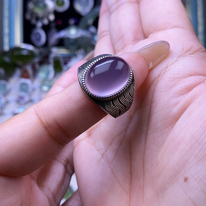 慕***子萤石戒指银S925镶嵌