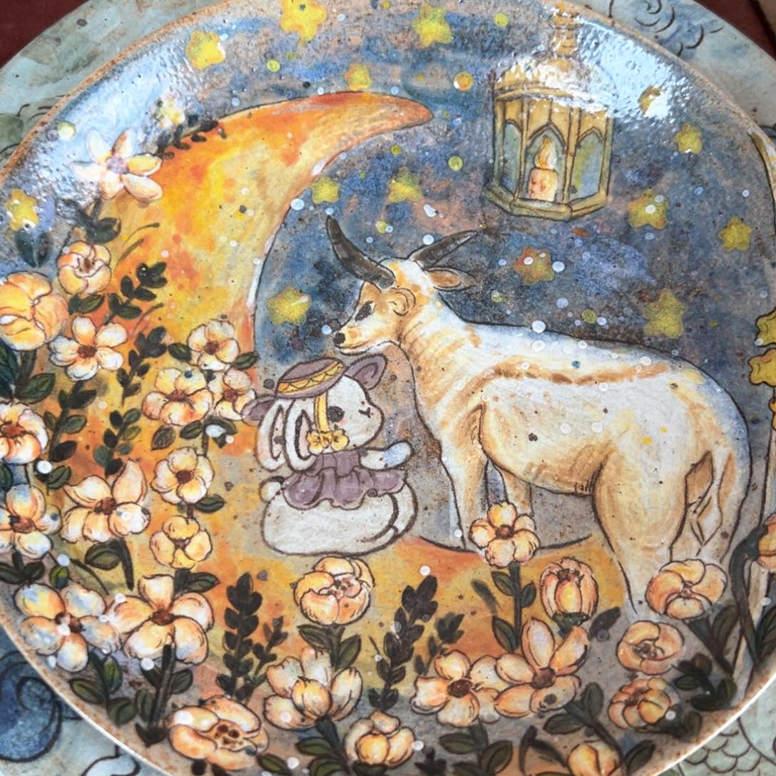 茶盏夏***兽盘子超级好看啊哈哈好