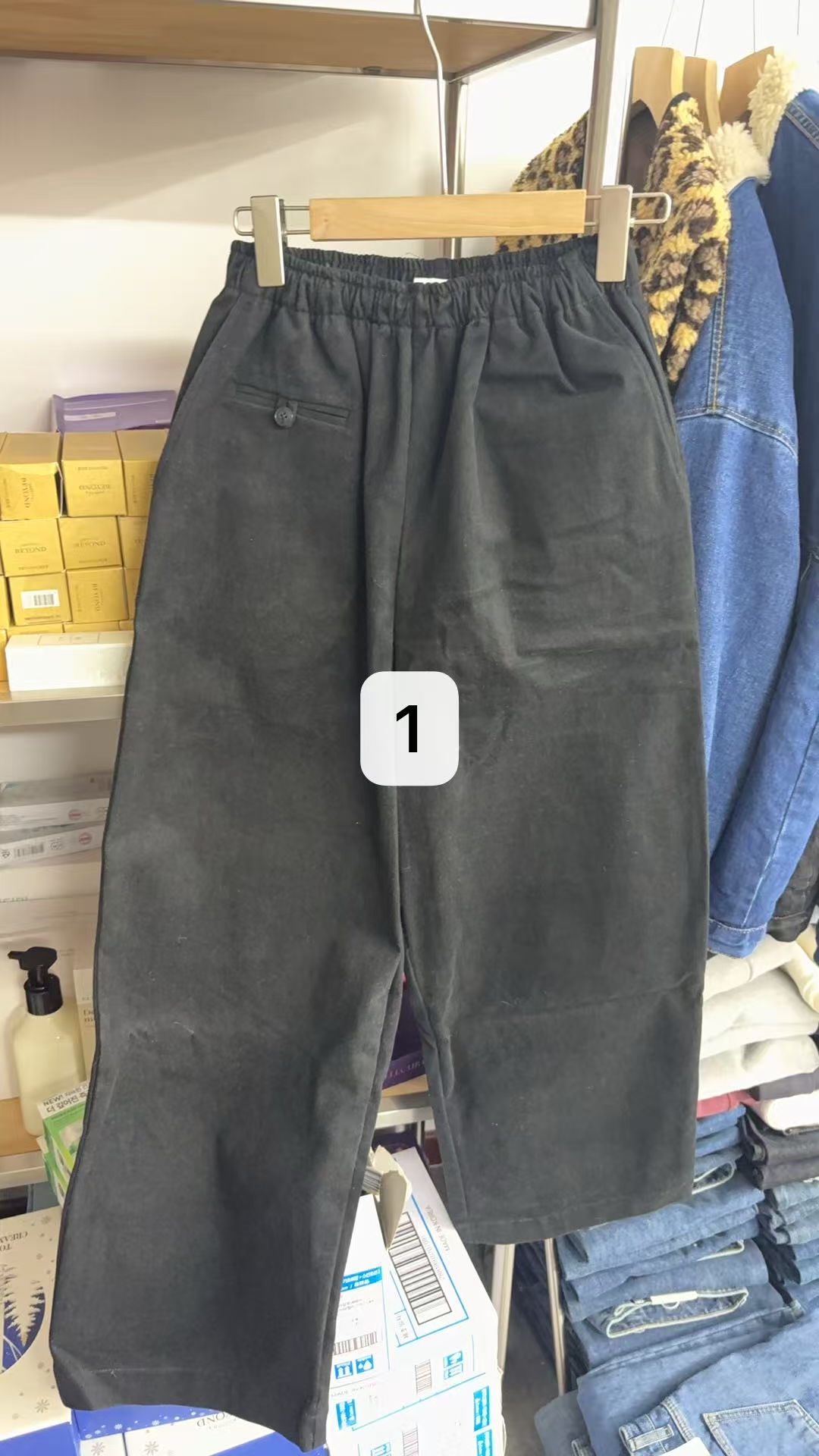 韩国东大门小扣直筒裤/NO7天/3102130