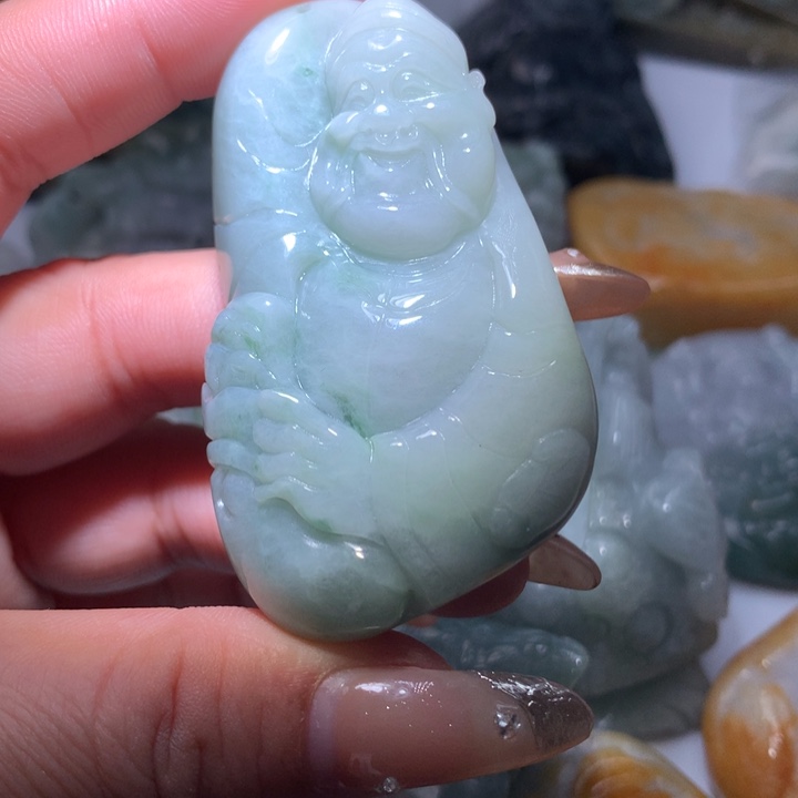 翡翠未镶嵌颈饰保真天然A货翡翠