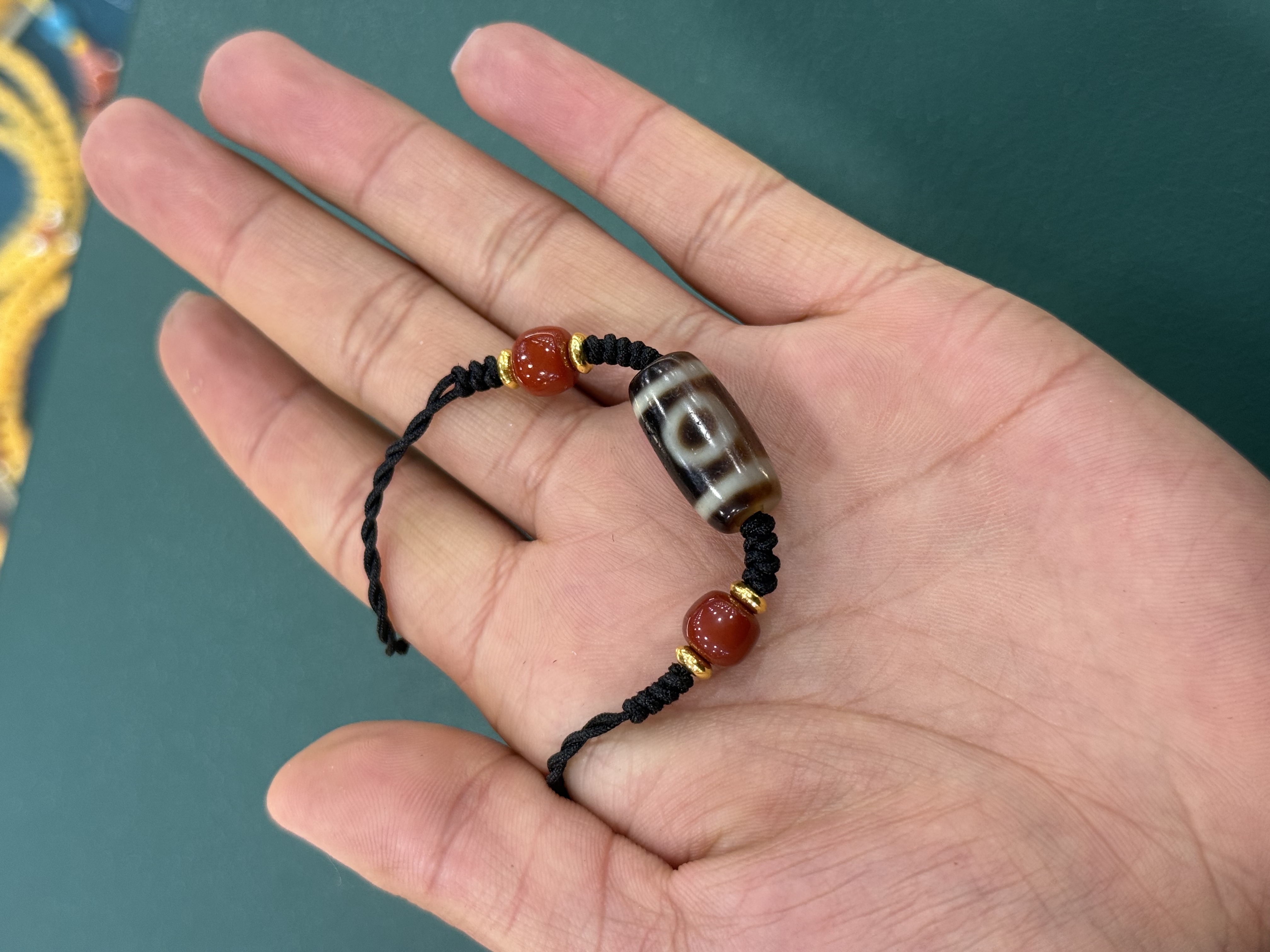 非金属亚克力手链 手工编织手绳可调节藏式民族风男女情侣饰品