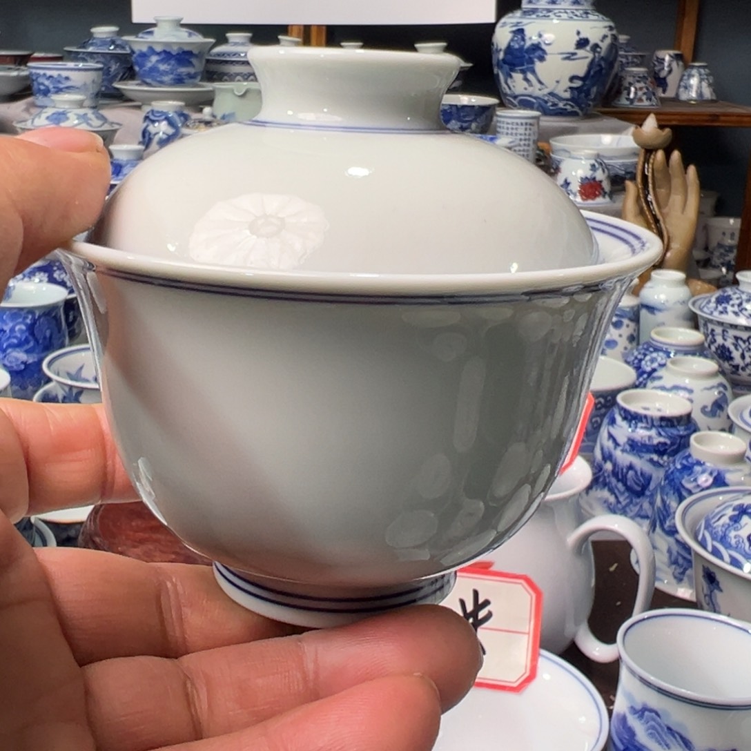 摆件只**人景德镇青花瓷器