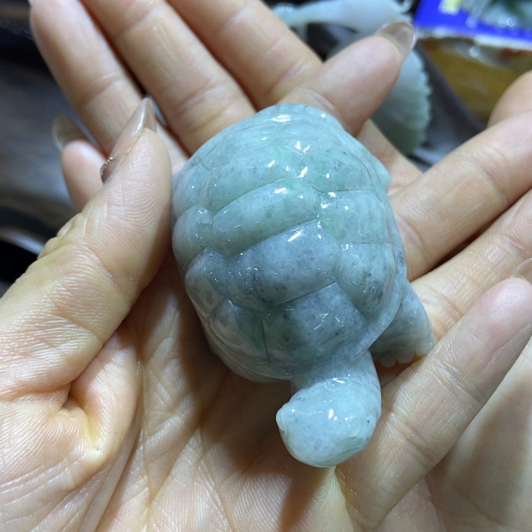 翡翠颈饰未镶嵌好看的翡翠乌龟茶宠