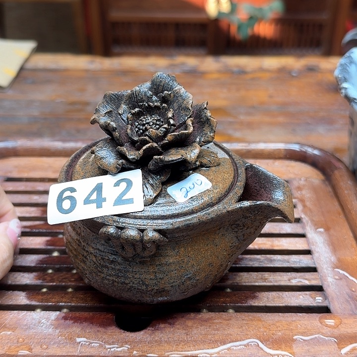 纯手工制作粗陶茶具