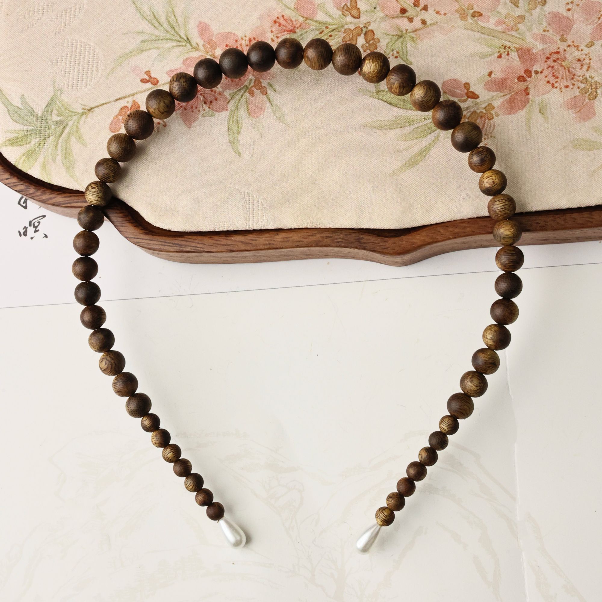 沉香奇楠圆珠沉香发箍