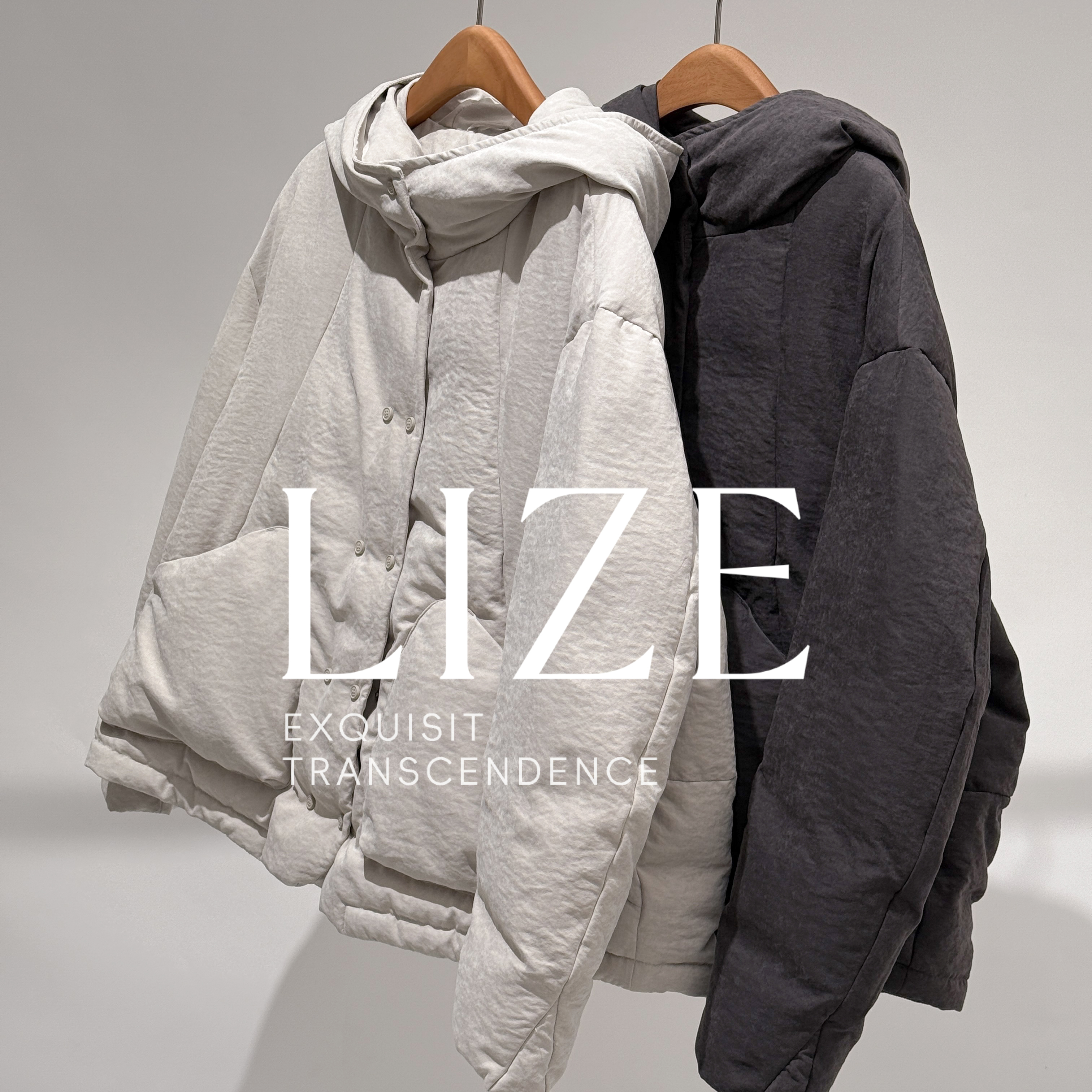 LIZE「L0729」连帽鹅绒服