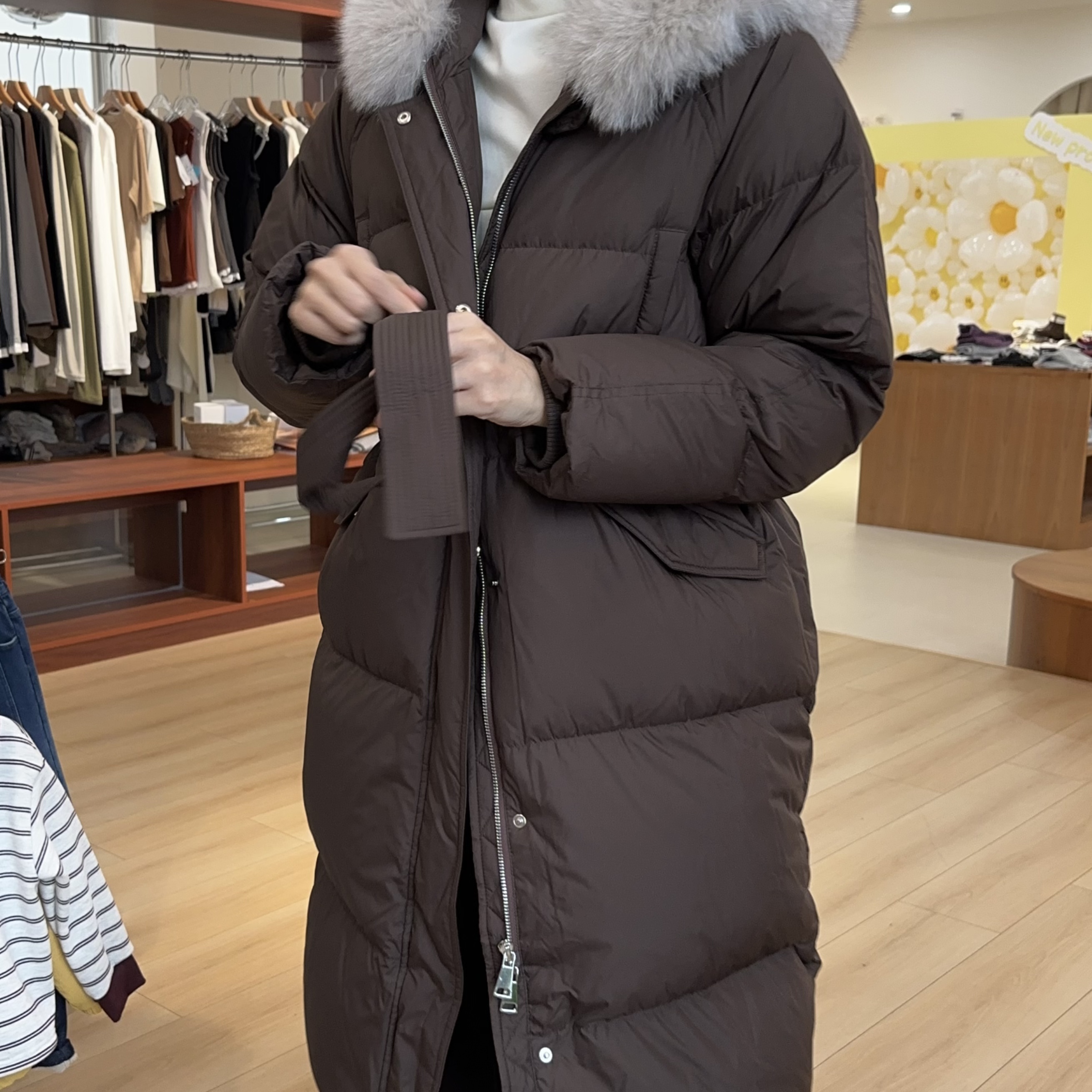 【金樱桃】亲子咖色洋气百搭鹅绒服5566