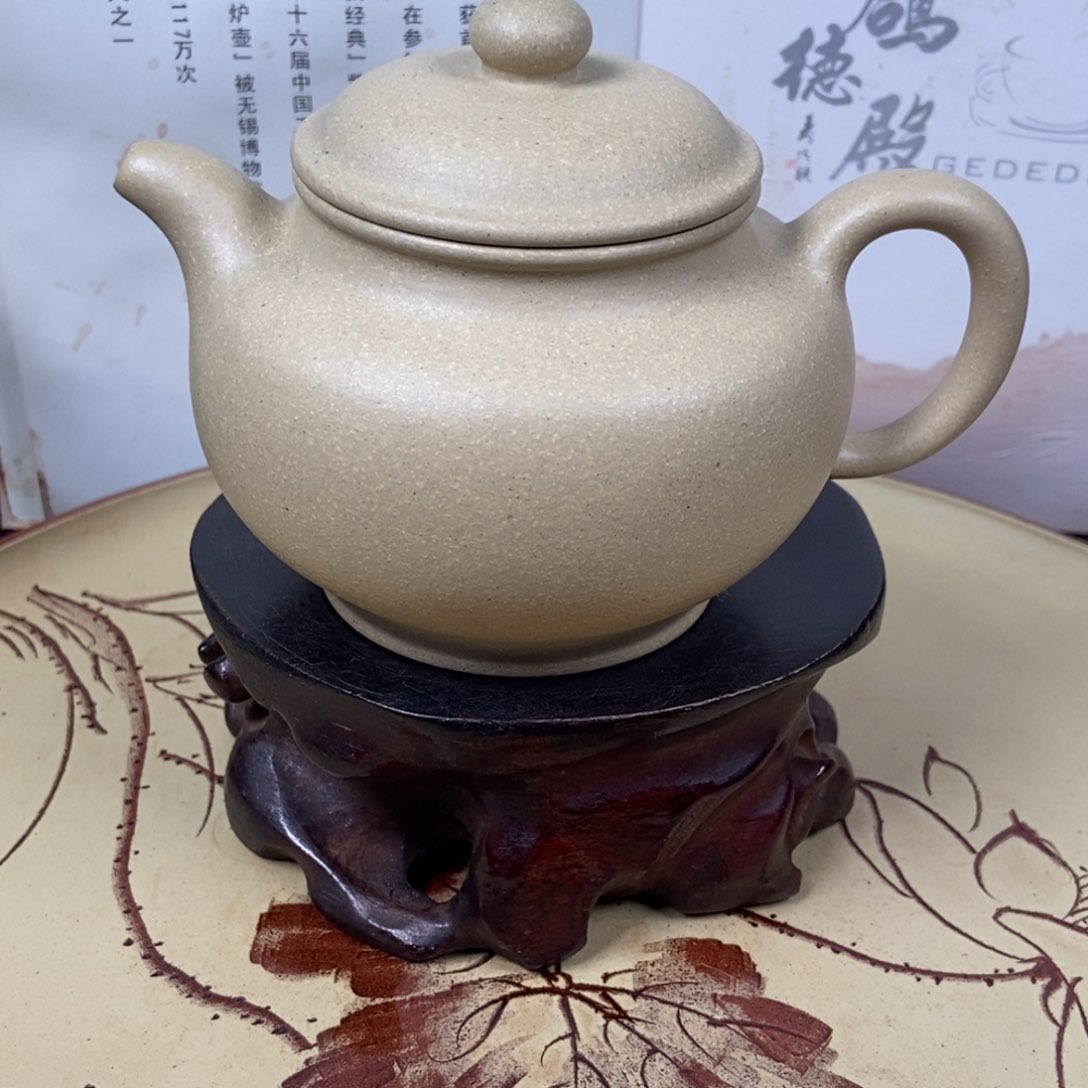 紫砂茶壶全手260大水潭本绿