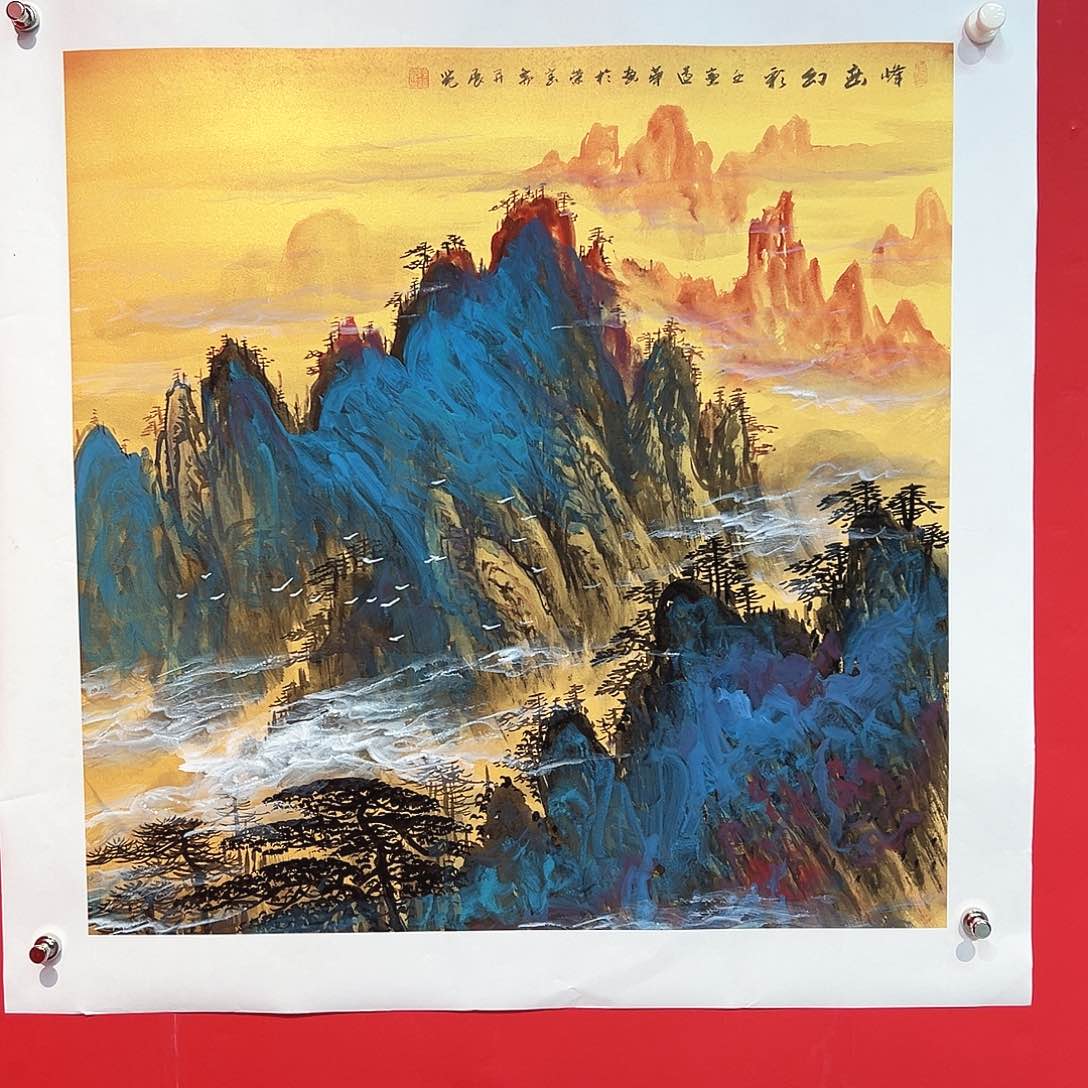 国画画家陆远华纯手绘宣纸作品