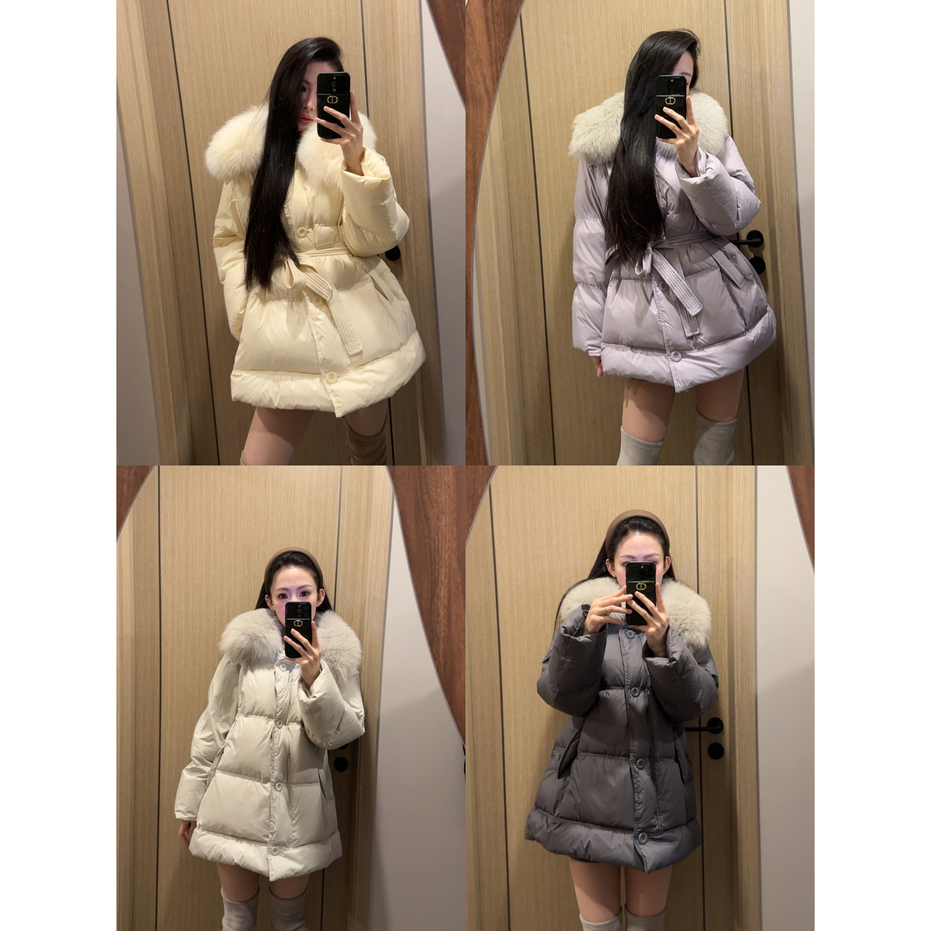 韩版多色短款女羽绒服大狐狸毛领羽绒服白鹅绒外套宽松