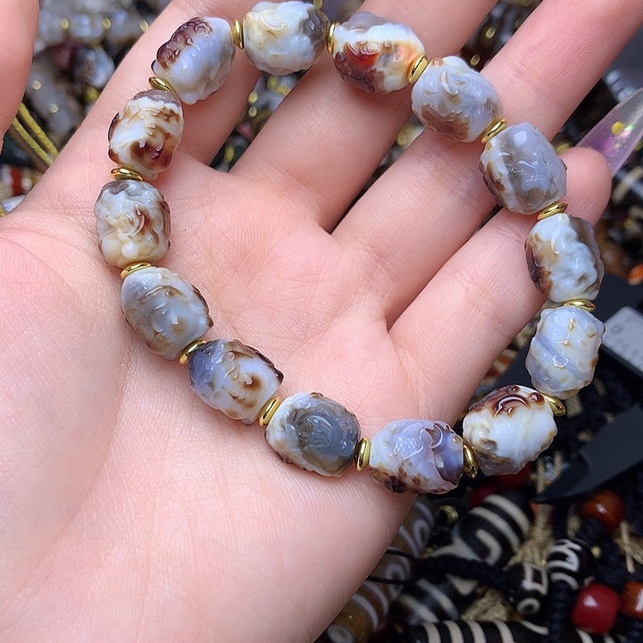 玛瑙/玉髓未镶嵌发一条