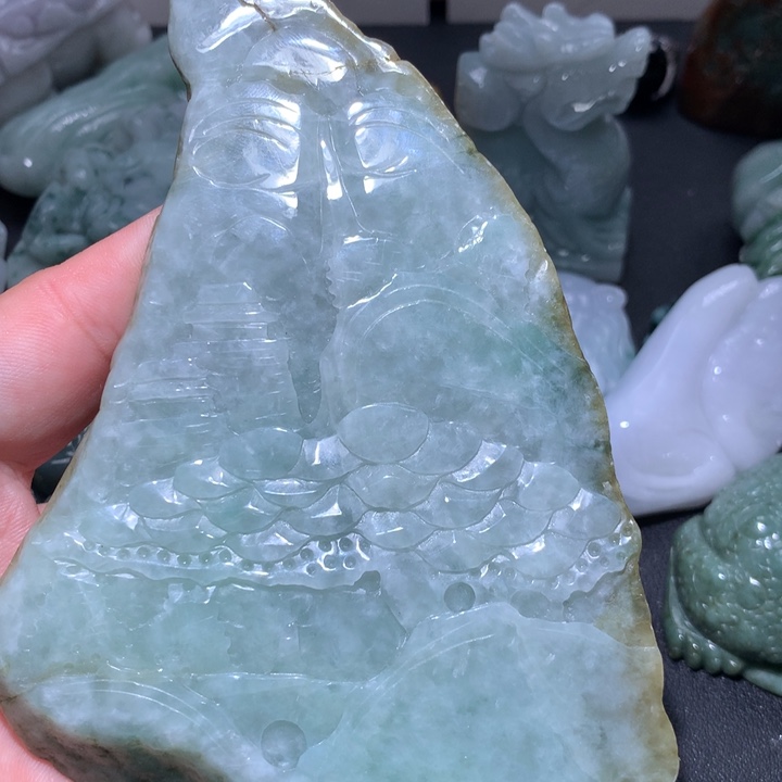 翡翠未镶嵌颈饰保真天然A货翡翠