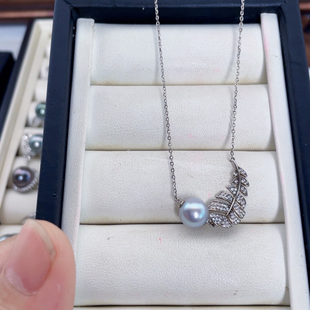 颈饰银S925镶嵌海水珍珠