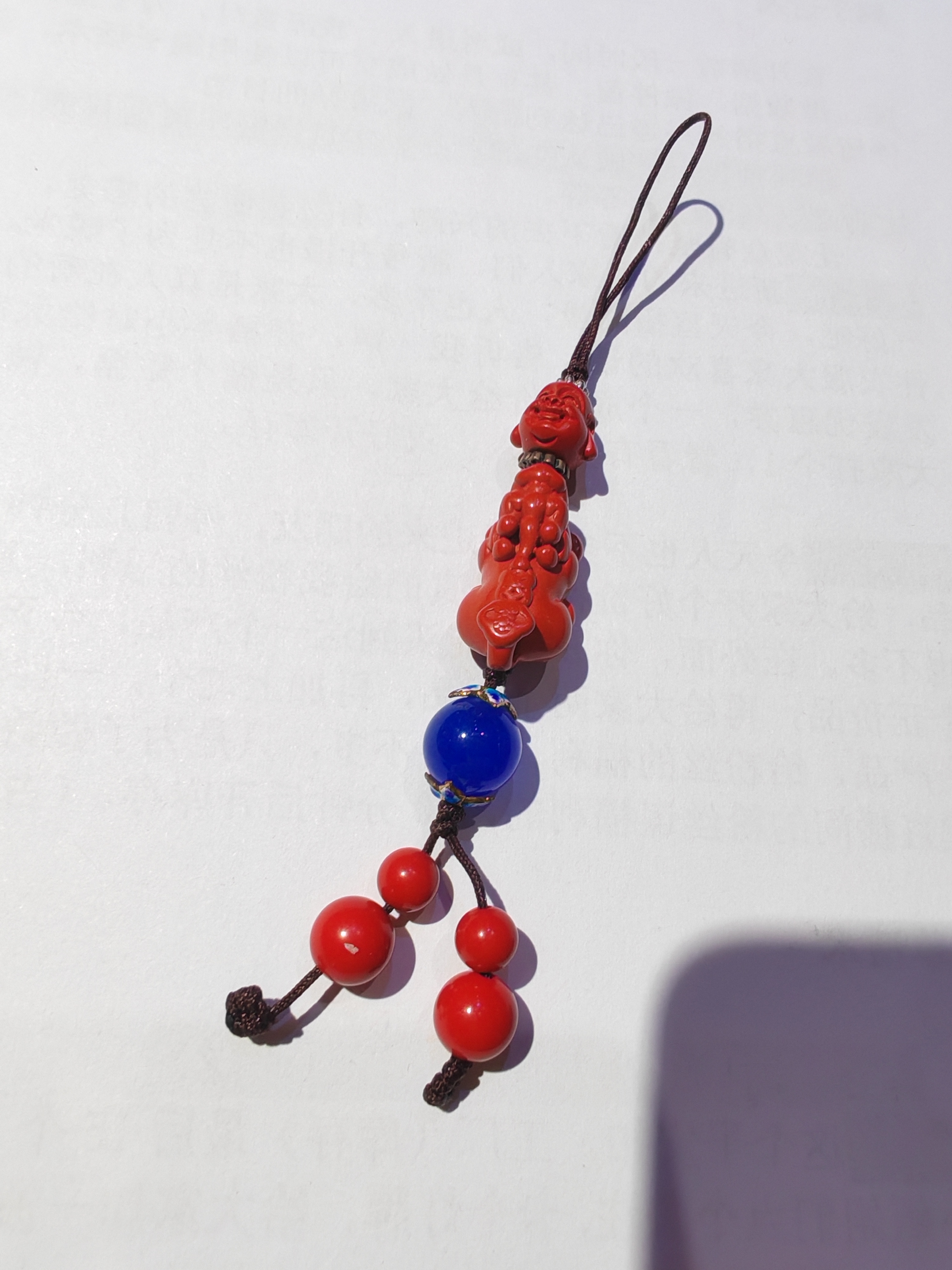 含辰砂工艺品朱砂貔貅手机链招财必备