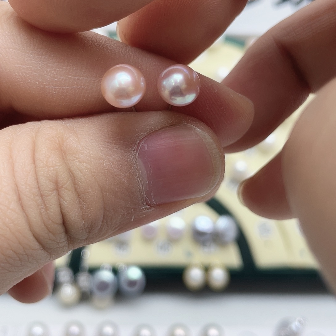 Y***️耳饰淡水珍珠银S925镶嵌