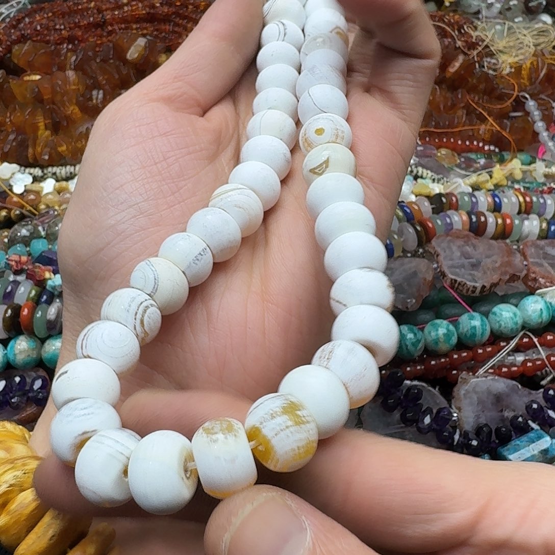 玛瑙/玉髓合金珠宝半成品一条14mm奶皮玛瑙算盘