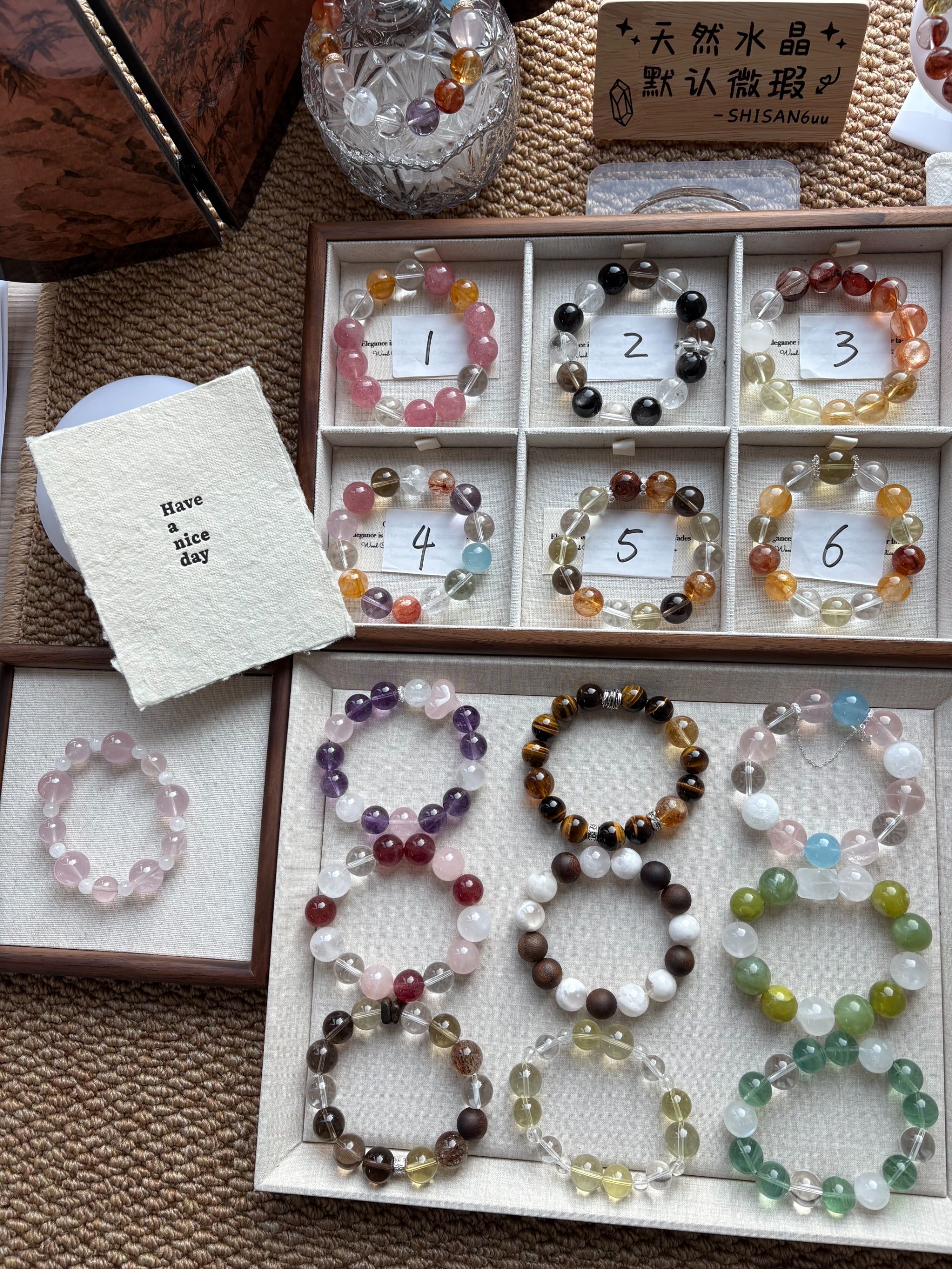 《水晶直播间专拍5》水晶DIY原创设计款手串手链