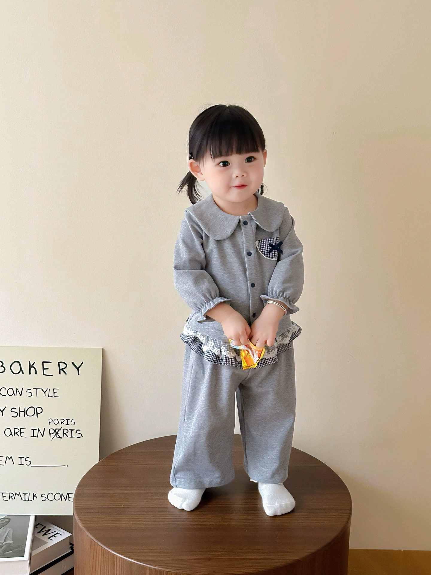 萱妈家-1002【灰色两件套】直播间专享浮力 