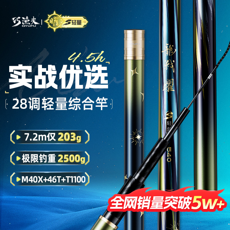 【新品首发】龙战曜超轻综合竿高碳鲫鲤鱼竿专业垂钓渔具台钓竿鱼竿