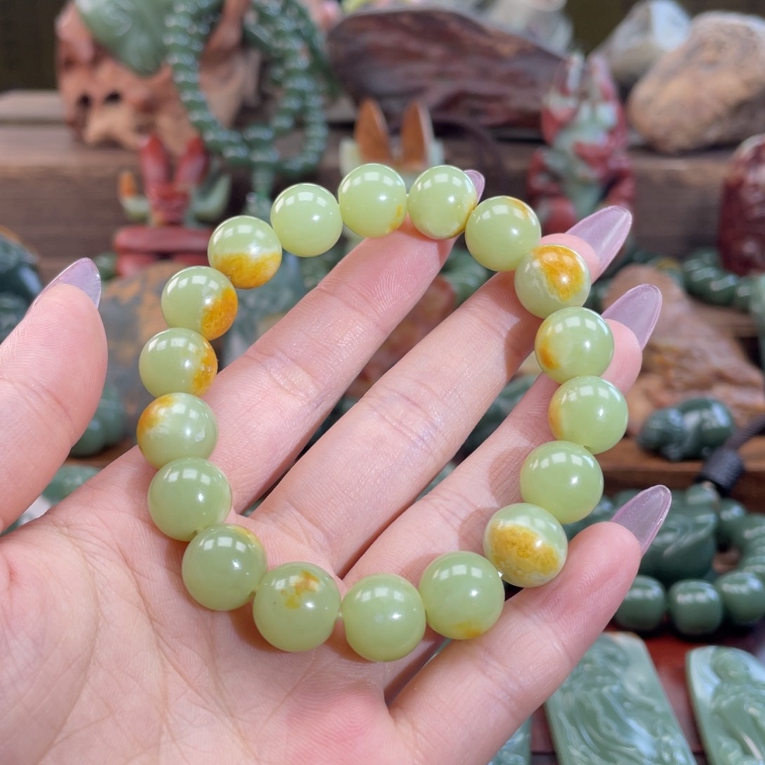 岫岩老玉（透闪石质玉）手串未镶嵌用****8