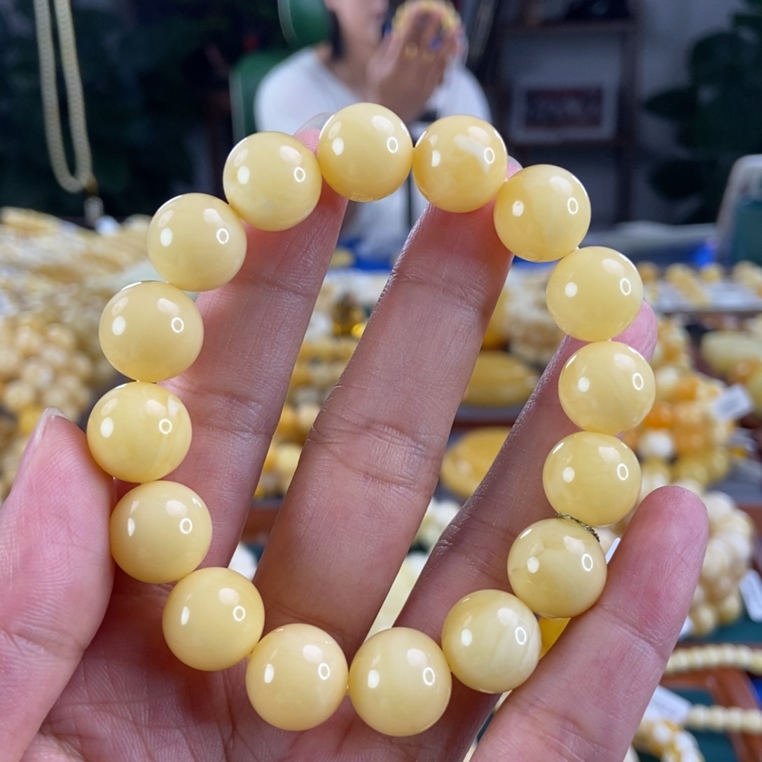 琥珀手链未镶嵌13圆珠20.23