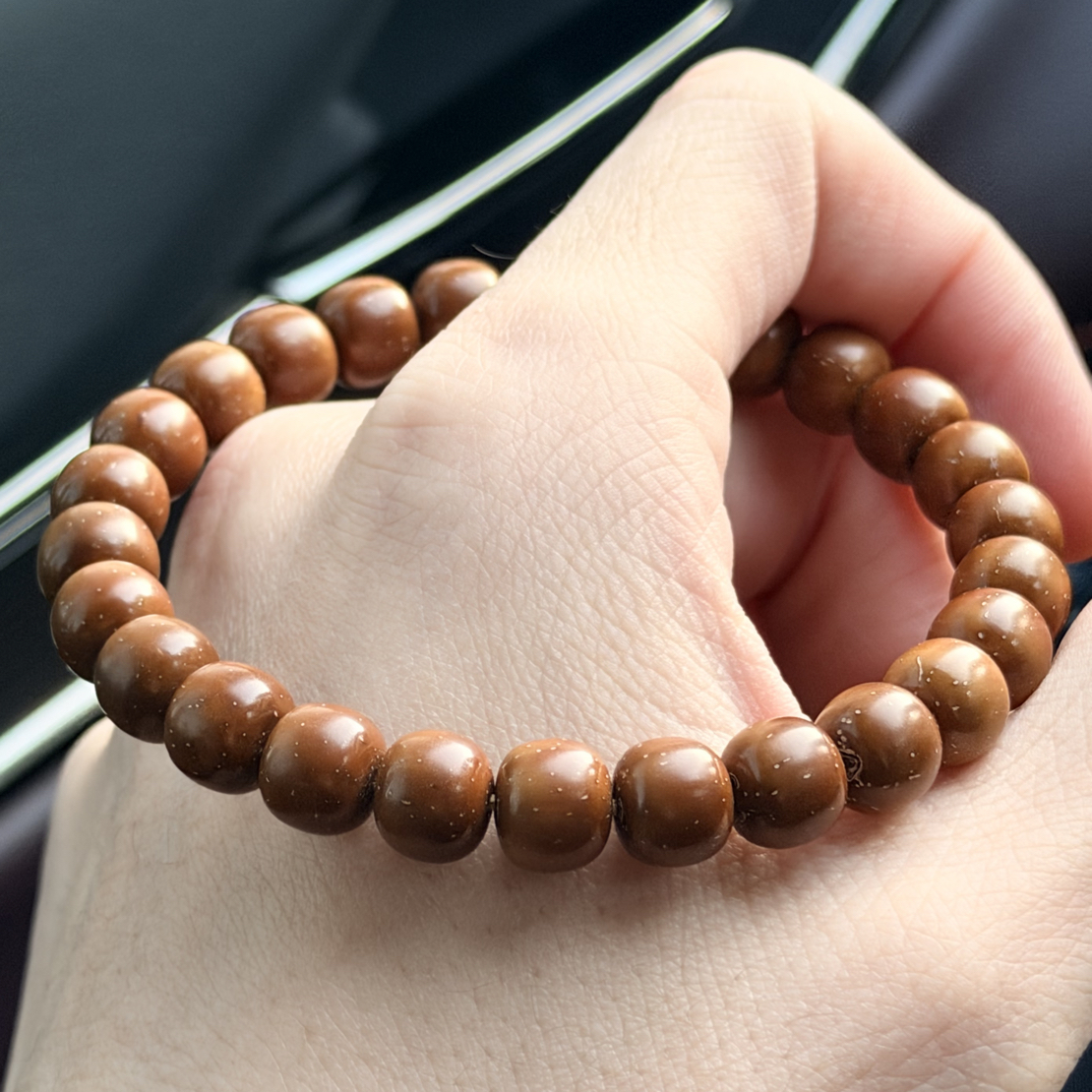 SSS毕业级实心紫金鼠老型单圈手串，无线微棕眯眯眼，超级干净