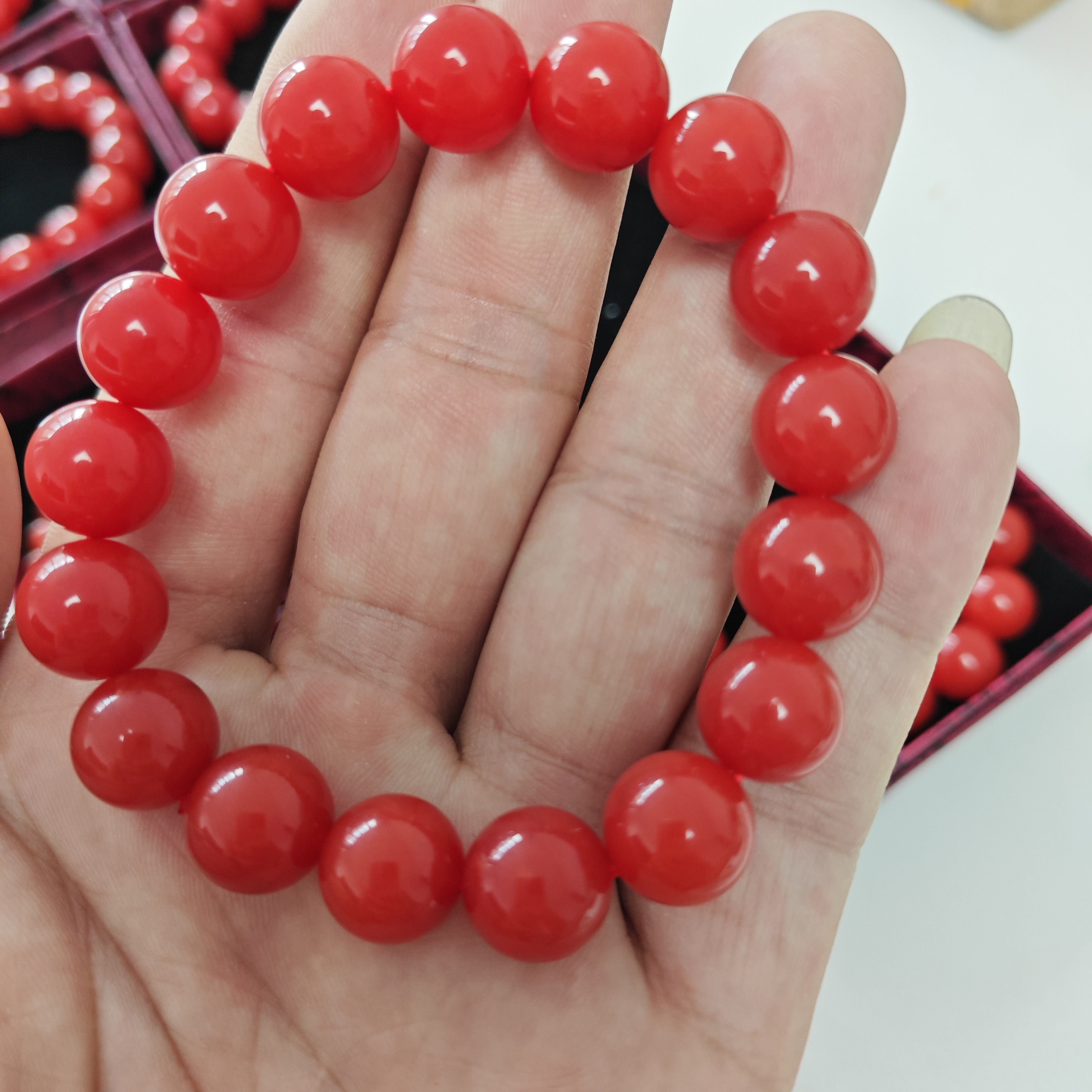 天然高端南红12mm玉手串佛珠玛瑙(带证书)