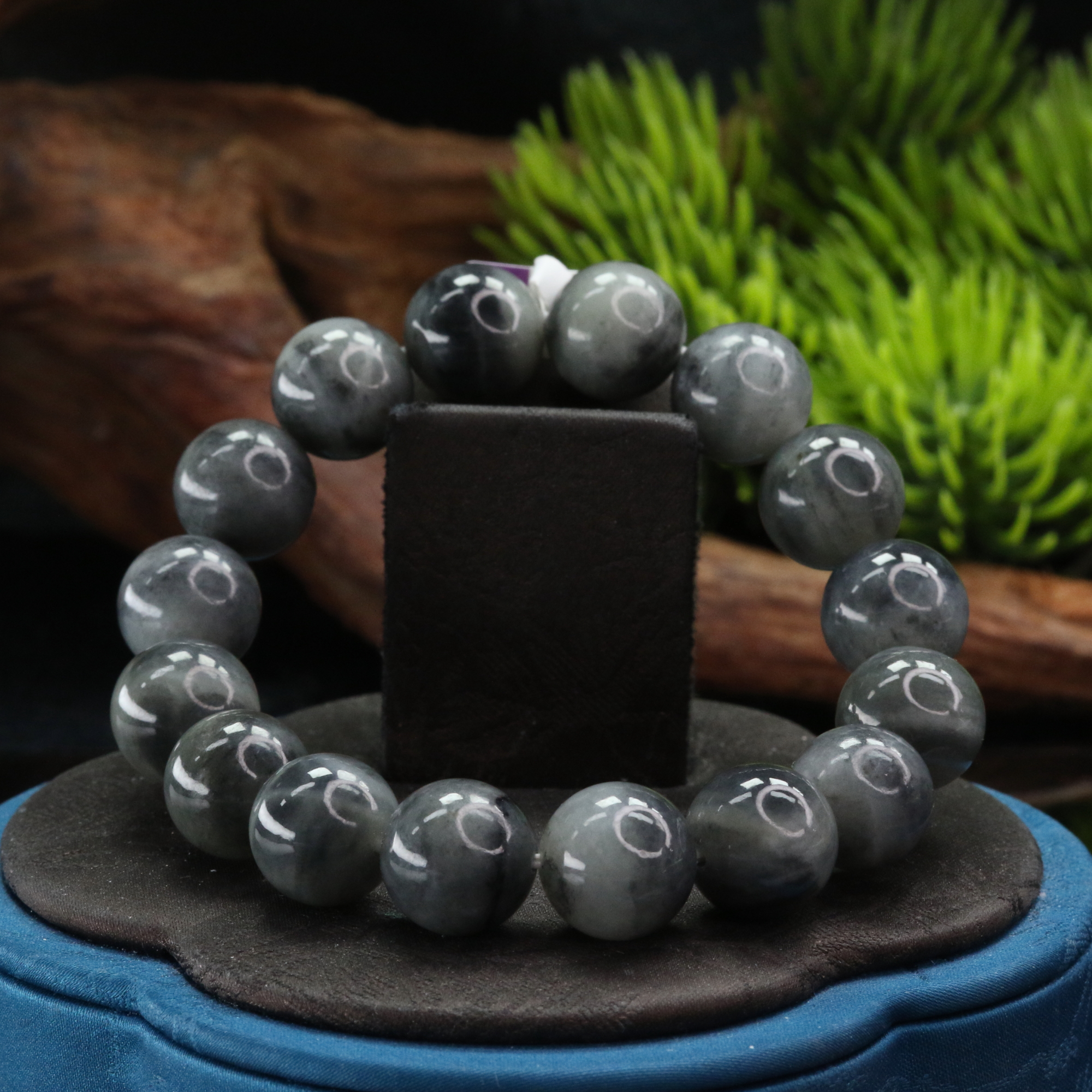 52和田玉青花手串/000662上海嘉禾拍卖