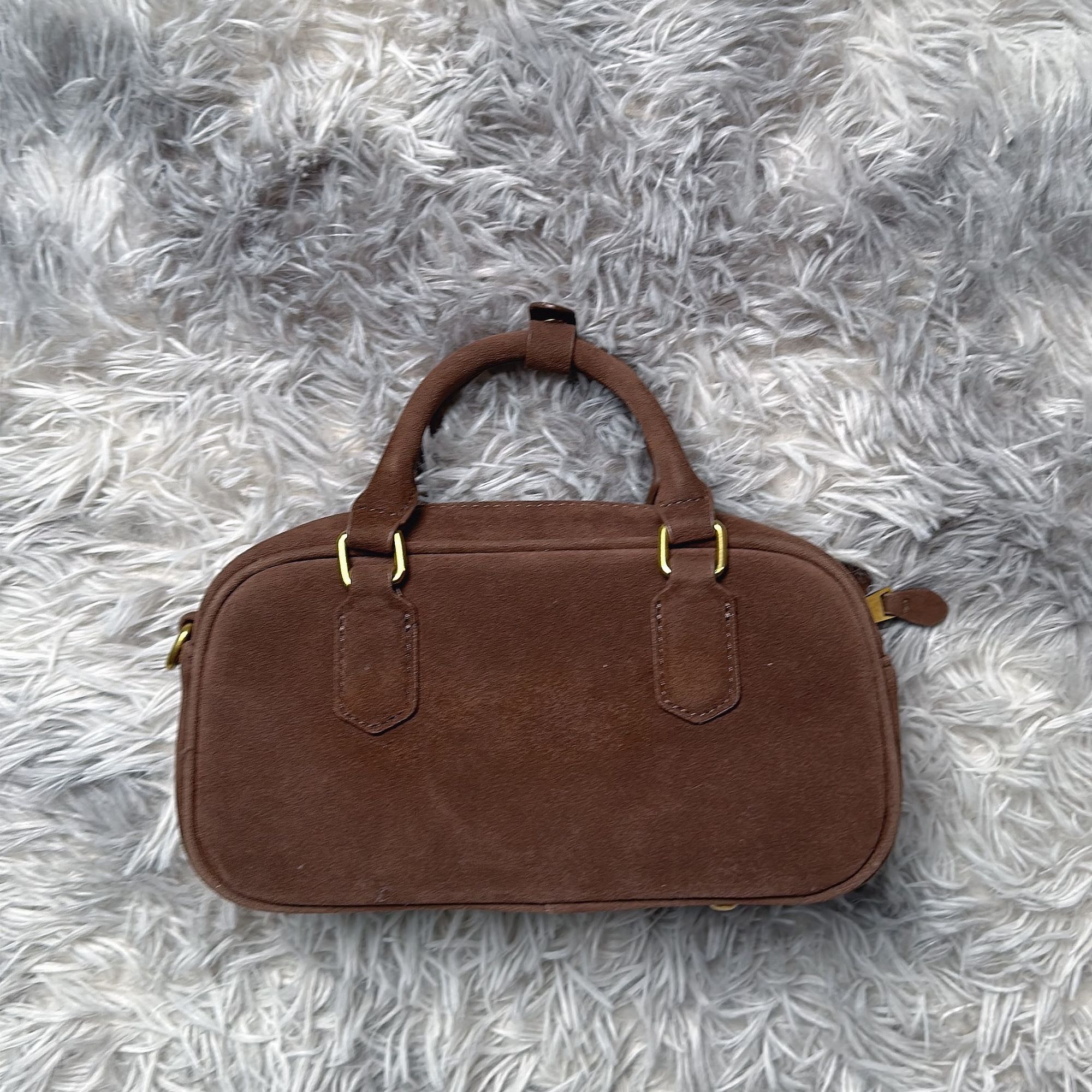 时尚百搭横j手工百搭女包棕色