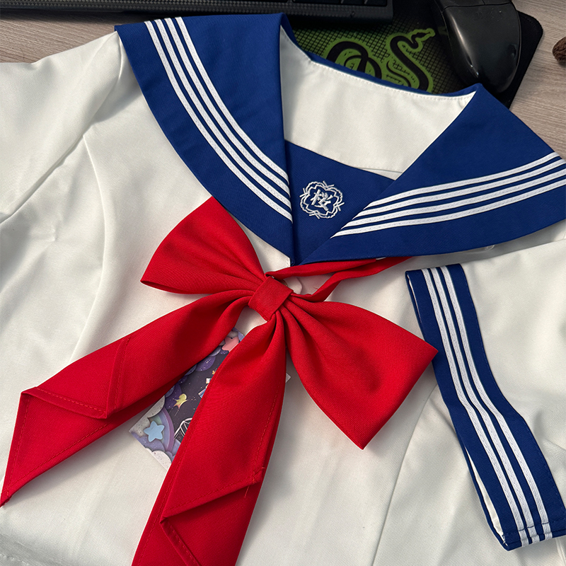 甜嗑原创正版小野小鸢jk制服女日系学院风水手服刺绣短袖jk裙套装