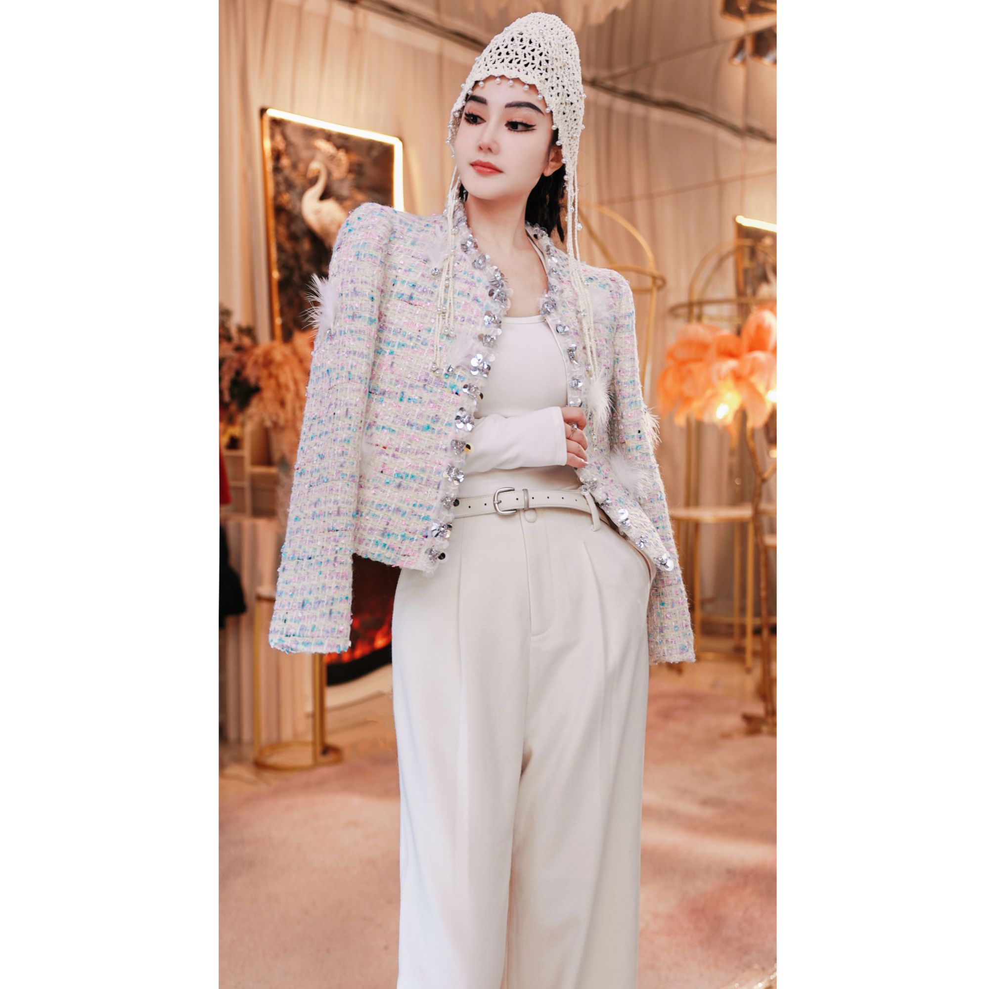 【星姐推荐】星原创高级定制「彩虹糖」设计师小众轻奢小香风外套