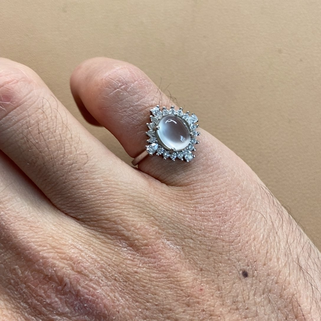 石英质玉颈饰银S925镶嵌所***得