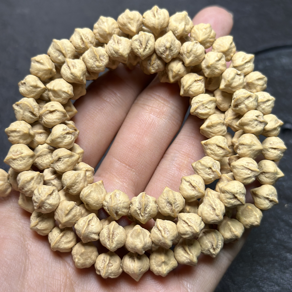热振百香籽【屿麓】粉皮纯原桩横打柏香籽皮质108文玩长串